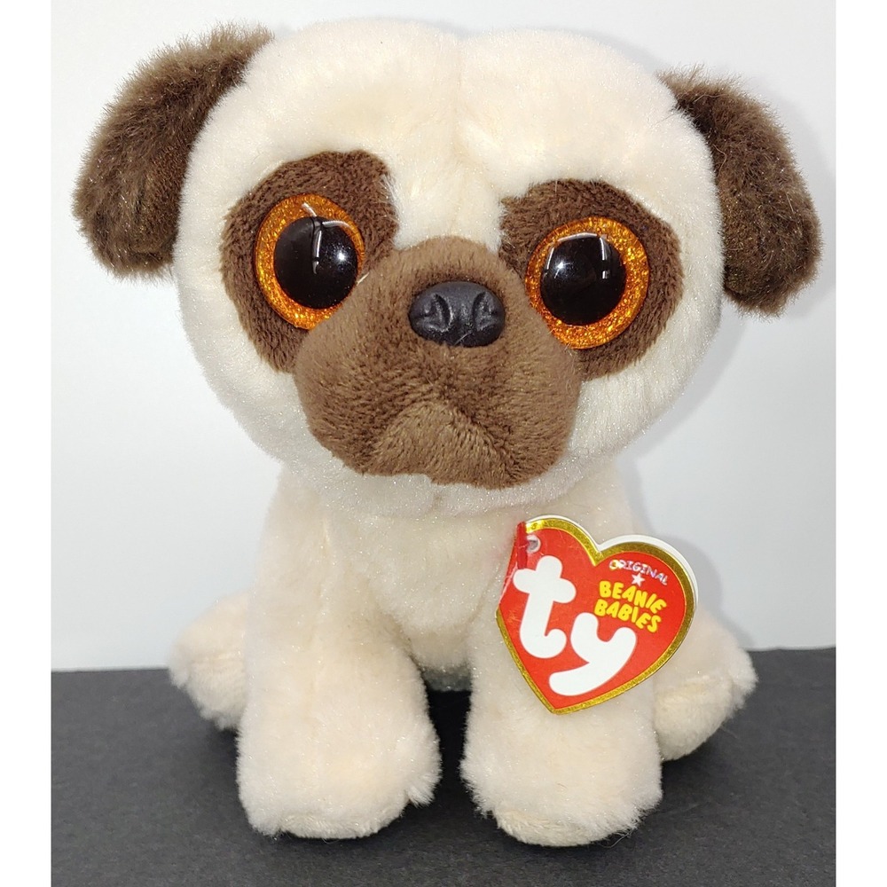 Ty Beanie Boos Rufus The Pug And Portia The Frenchie 6" Plush Lot Of 2 - Picture 3 of 11